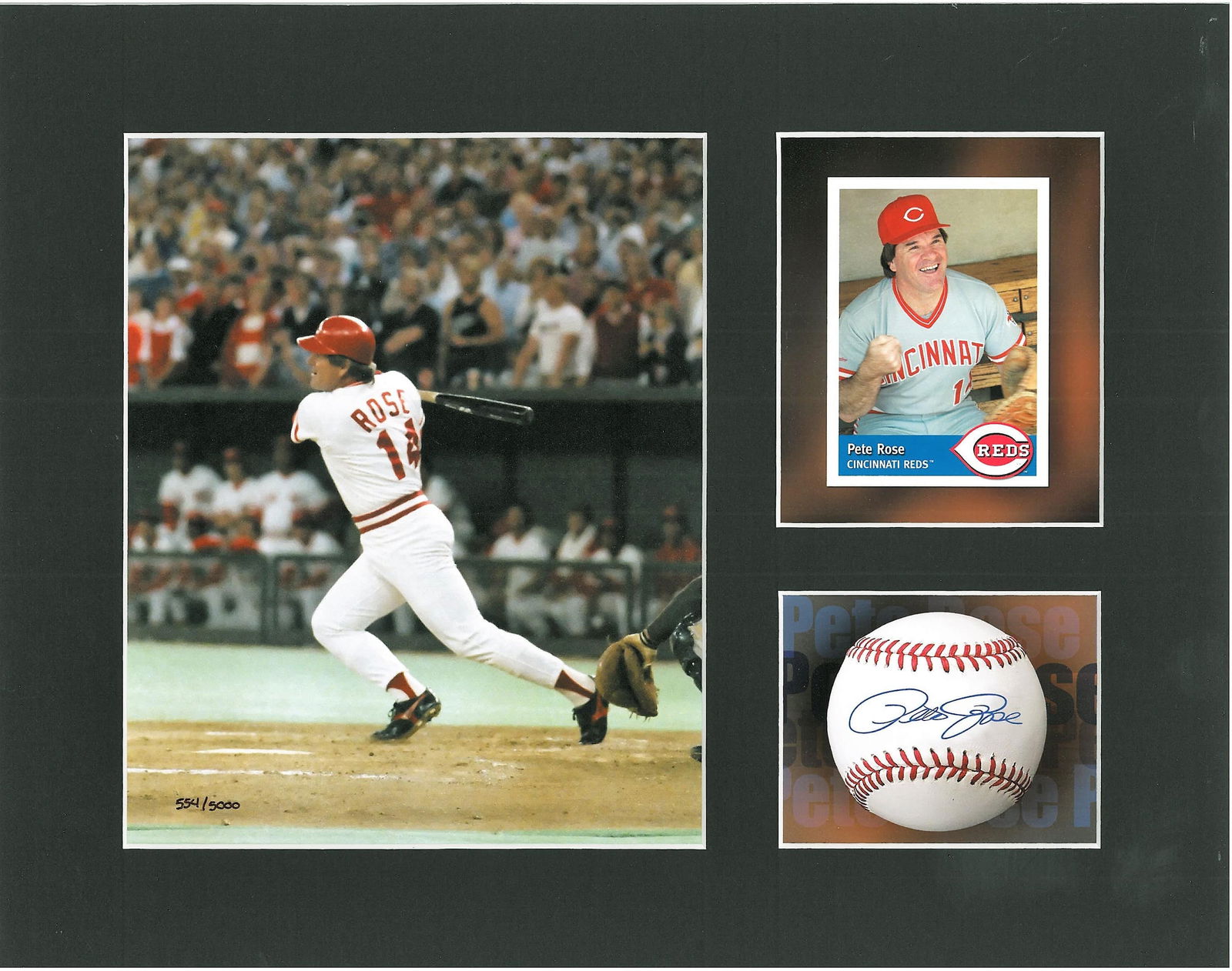 Pete Rose Matted Limited Edition Lithograph (1 of 1)