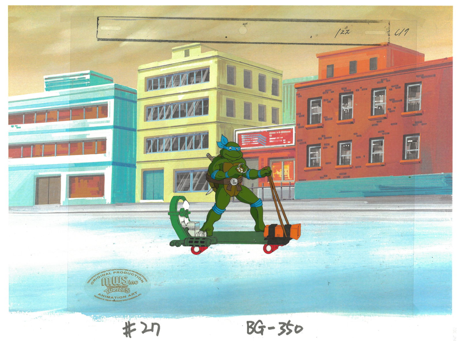 Leonardo of TMNT - Original Production Cel with Official MWS Seal (1 of 1)