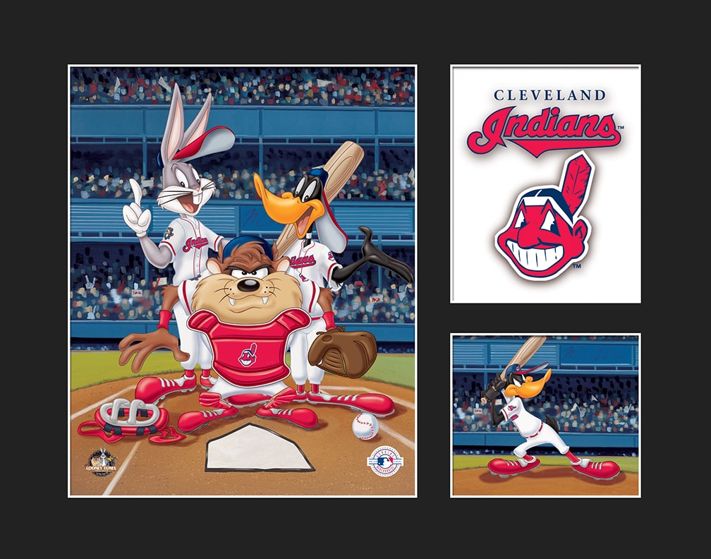 Warner Bros. Cleveland Indians Matted L.E. Lithograph (1 of 1)