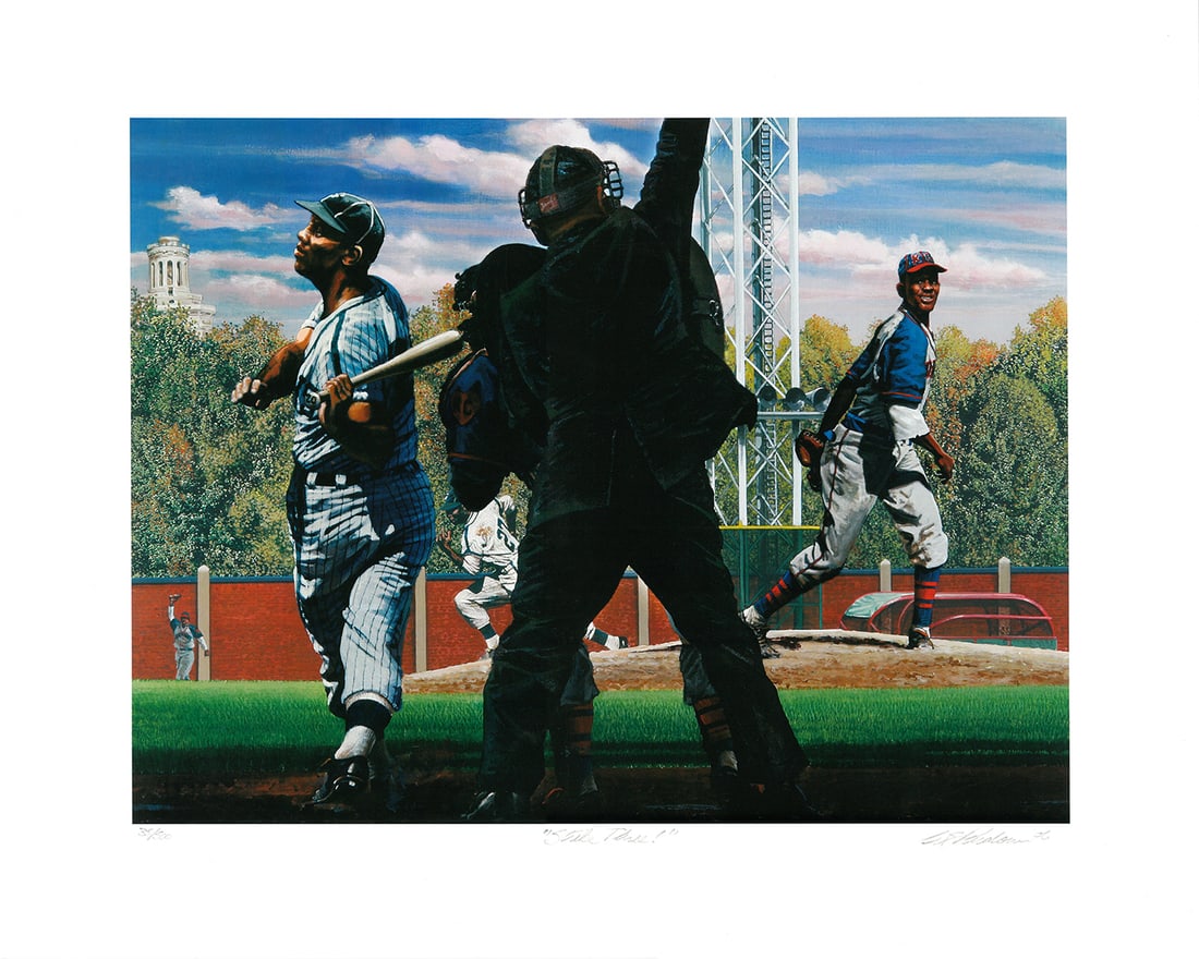 Satchel Paige & Josh Gibson - Bill Purdom signed Fine Art LE Lithograph (1 of 1)
