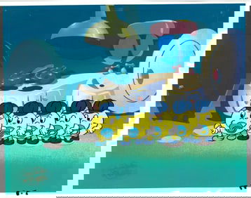 Pac-Man Original 1982 Production Cel with Hanna-Barbera Seal