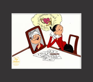 Popeye and Olive Oyl King Features Sericel-Matted
