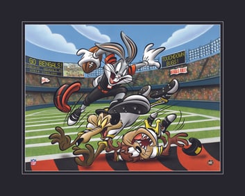 Cincinnati Bengals and Bugs Bunny -Warner Bros. Litho