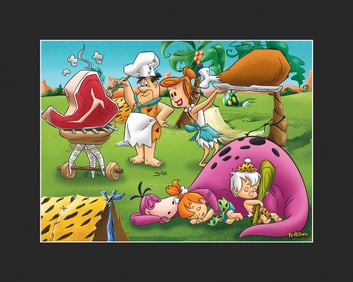 Flintstones - "The Cookout" Fine Art L.E. Giclee
