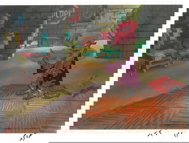 Splinter of (TMNT) Turtles- Original Production Cel with MWS Seal