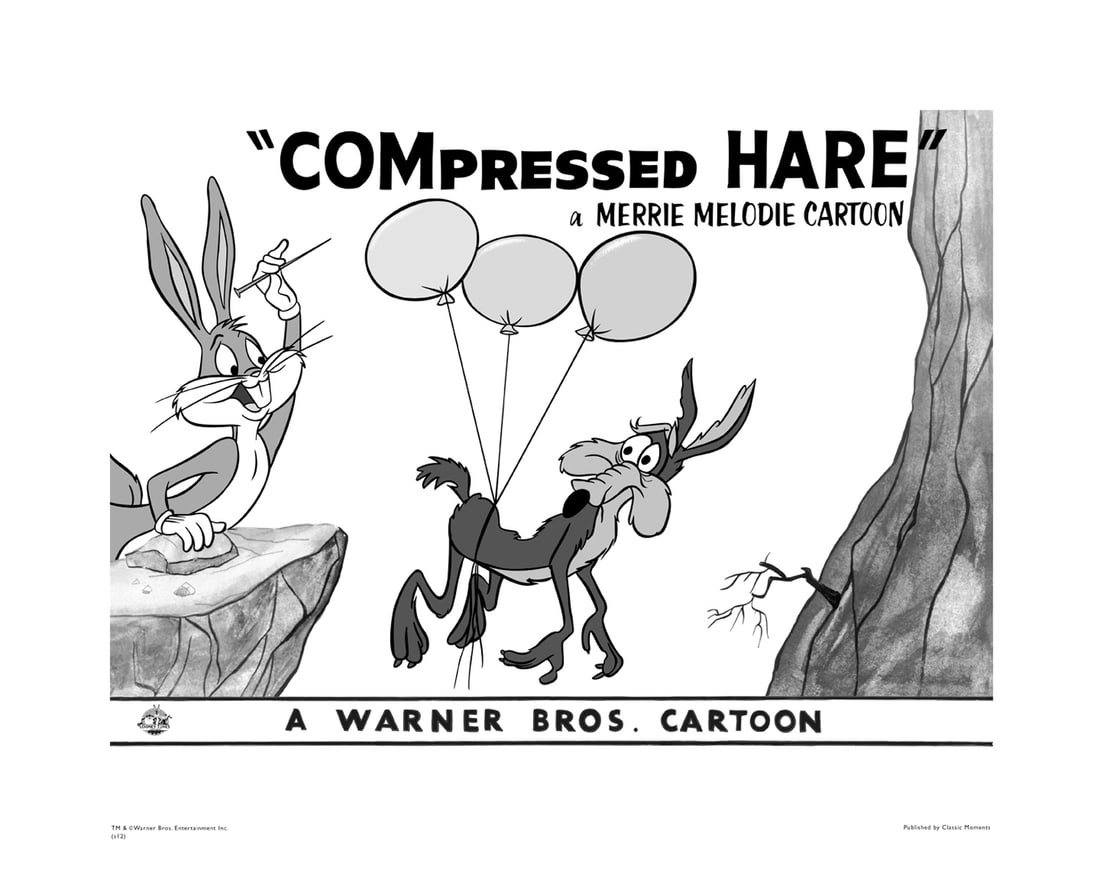 4 Fine Art WB Jones, Freleng & McKimson Giclee's- "Compressed Hare", "Kit for Cat", (1 of 4)