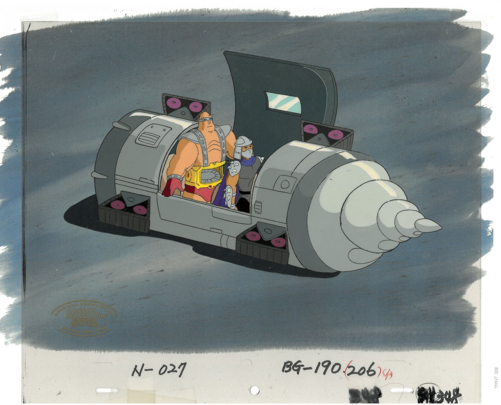 Krang & Shredder of (TMNT) - Original Multi-Cel Production Set-Up with MWS Seal (1 of 1)