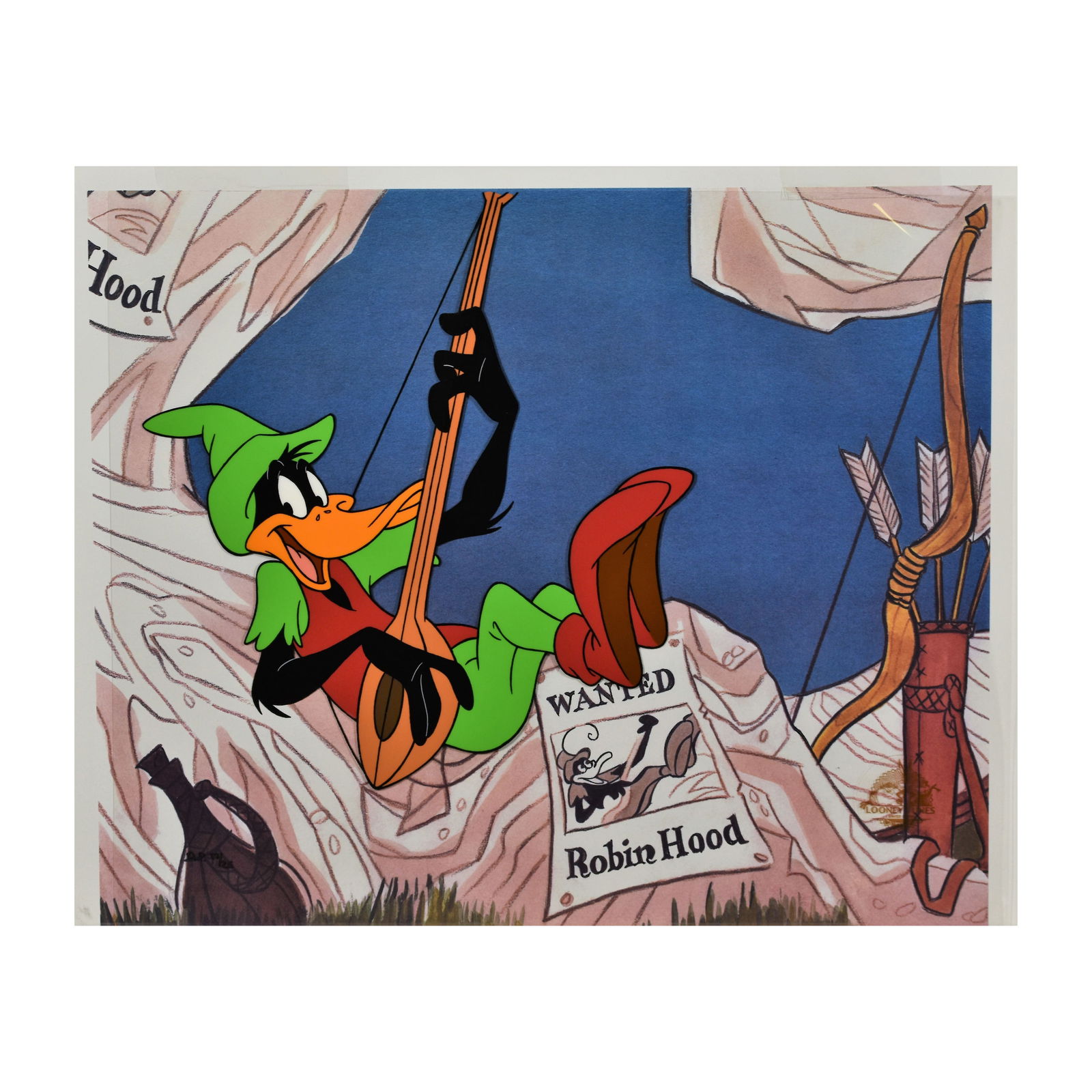 Daffy Duck - Warner Bros. Hand-Painted Cel - Robinhood Daffy (1 of 2)