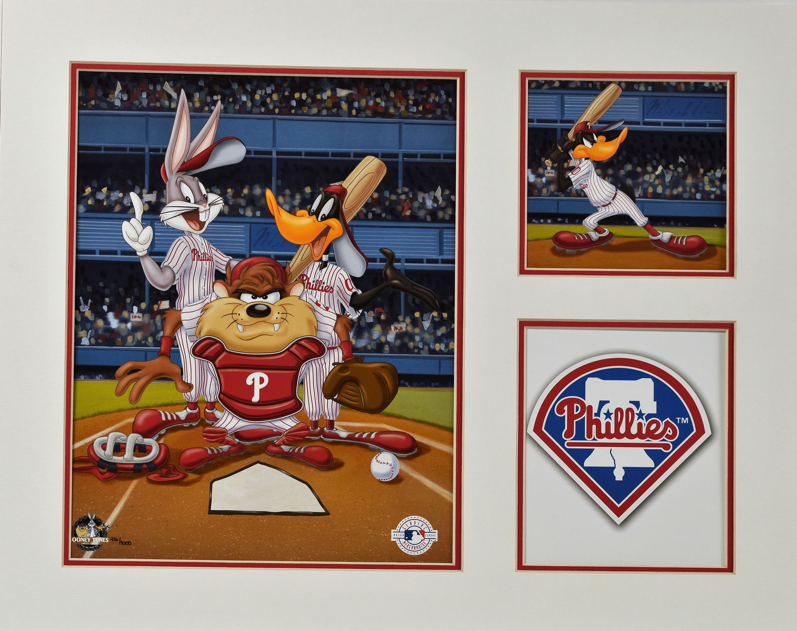 Warner Bros. Philadelphia Phillies Matted L.E. Lithograph (1 of 1)