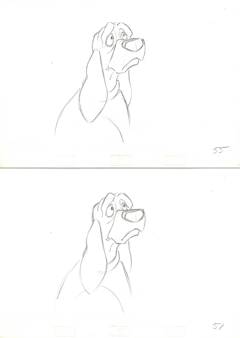 Copper- 2 Fox and the Hound Production Drawings (1 of 3)