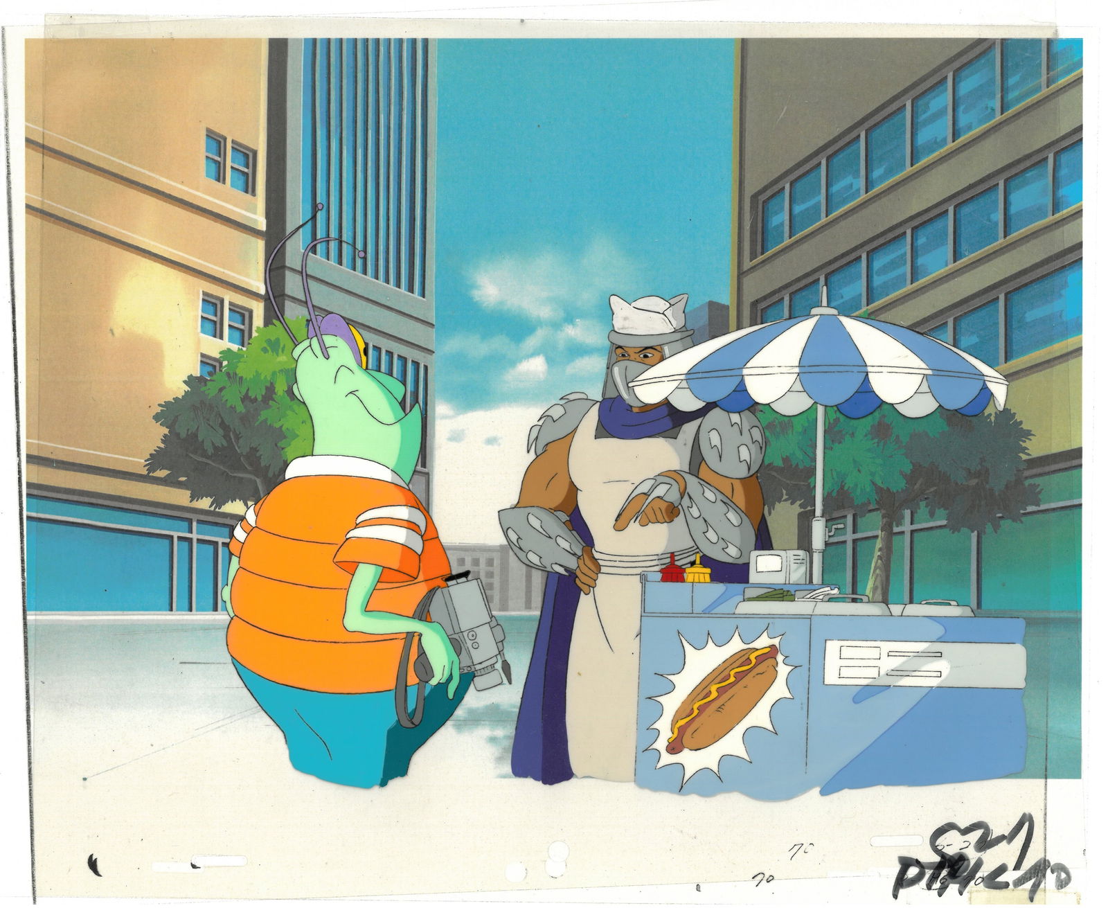Shredder of (TMNT-1987) Turtles- Original Multi-Cel Production Set-Up with 3 Matching Production (1 of 4)