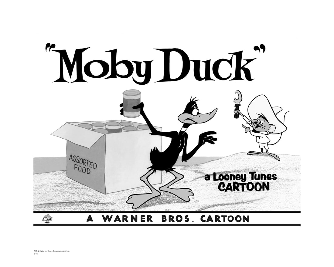 3 Fine Art Jones, Freleng,& McKimson WB Giclee's "Compressed Hare" "Moby Duck" & "Canary Row": 3 Fine Art Giclee's that have been reproduced from original Lobby Cards. " Compressed Hare " (1961) directed by Chuck Jones. " Moby Duck " (1965). Moby Duck, directed by Robert McKimson, is a short ce