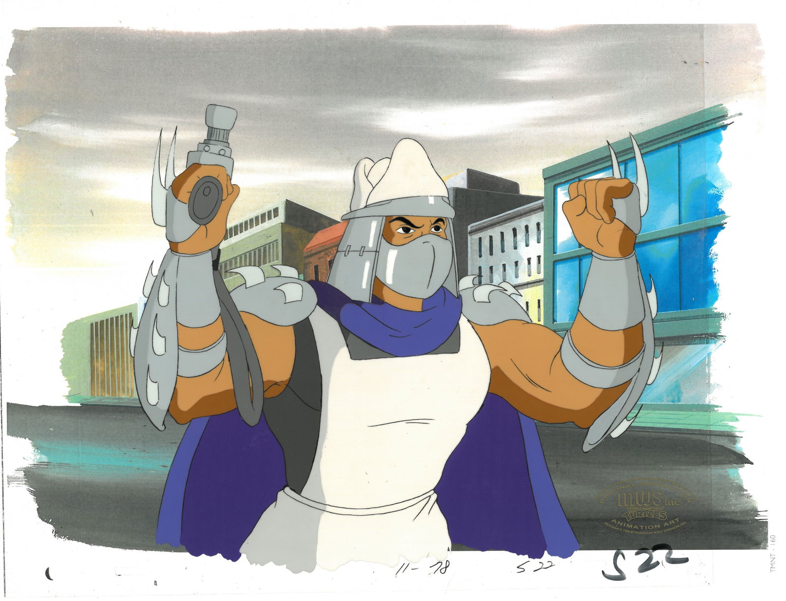 Shredder of (TMNT) Turtles- Original Production Cel with MWS Seal (1 of 1)