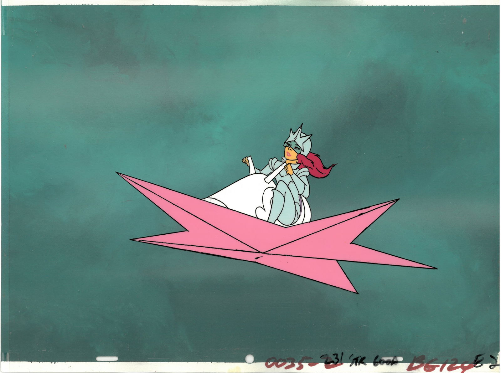 An Original Hand-Painted Production Hanna-Barbera Background with Painted Cel (1 of 1)