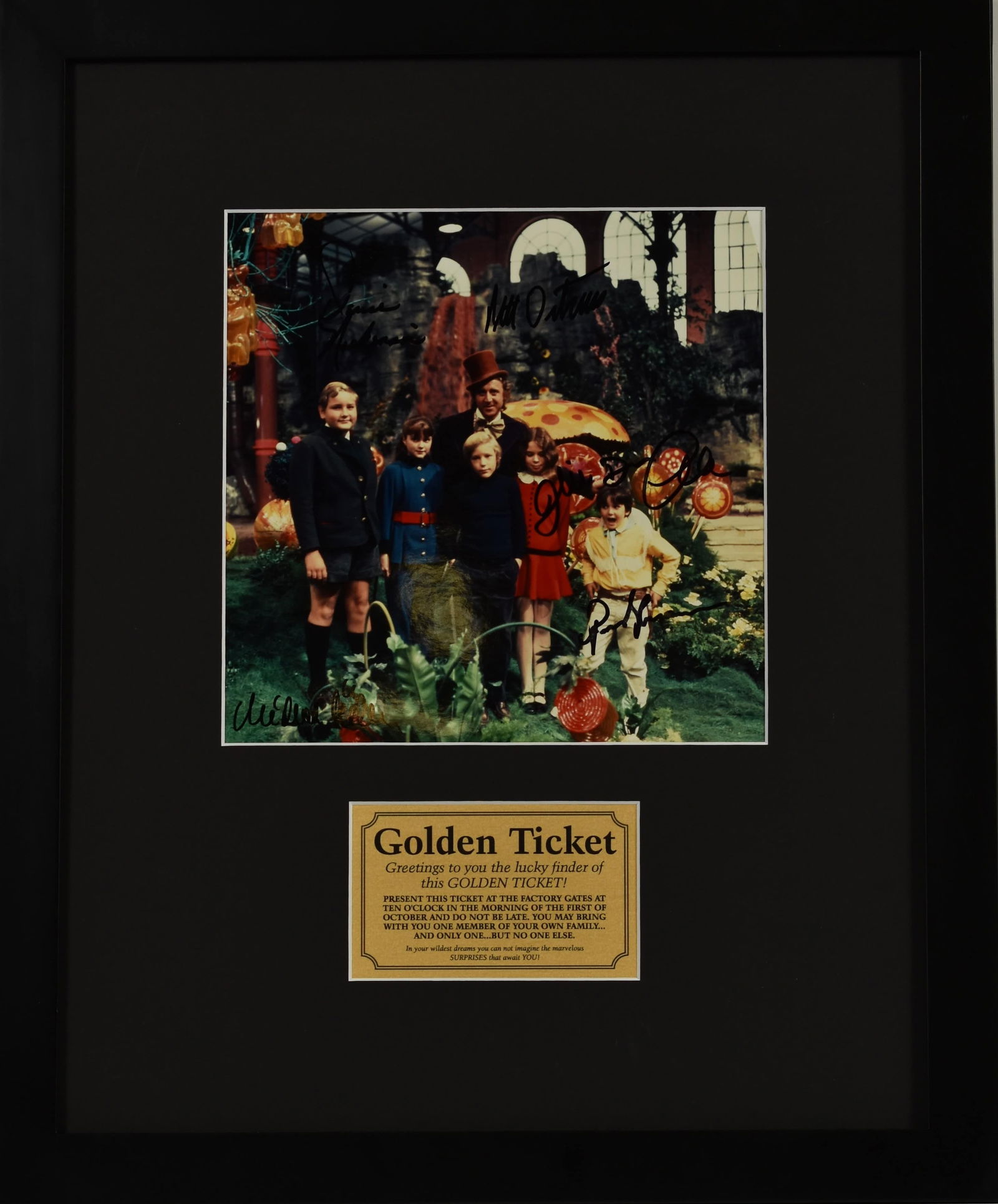 Wonka Golden Ticket - Signed and Framed-16x20 (1 of 5)
