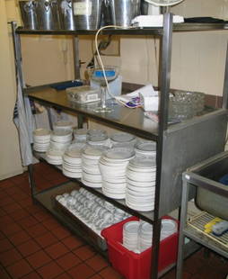 Stainless steel four tier rack 470mm x 600mm x 1.6m: Stainless steel four tier rack 470mm x 600mm x 1.6m tall