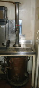 Stills copper hot water boiler stihl on draining ta: Stills copper hot water boiler stihl on draining table