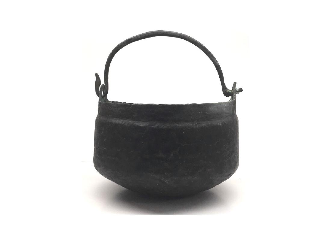 LARGE ANCIENT ROMAN BRONZE BOWL (1 of 2)