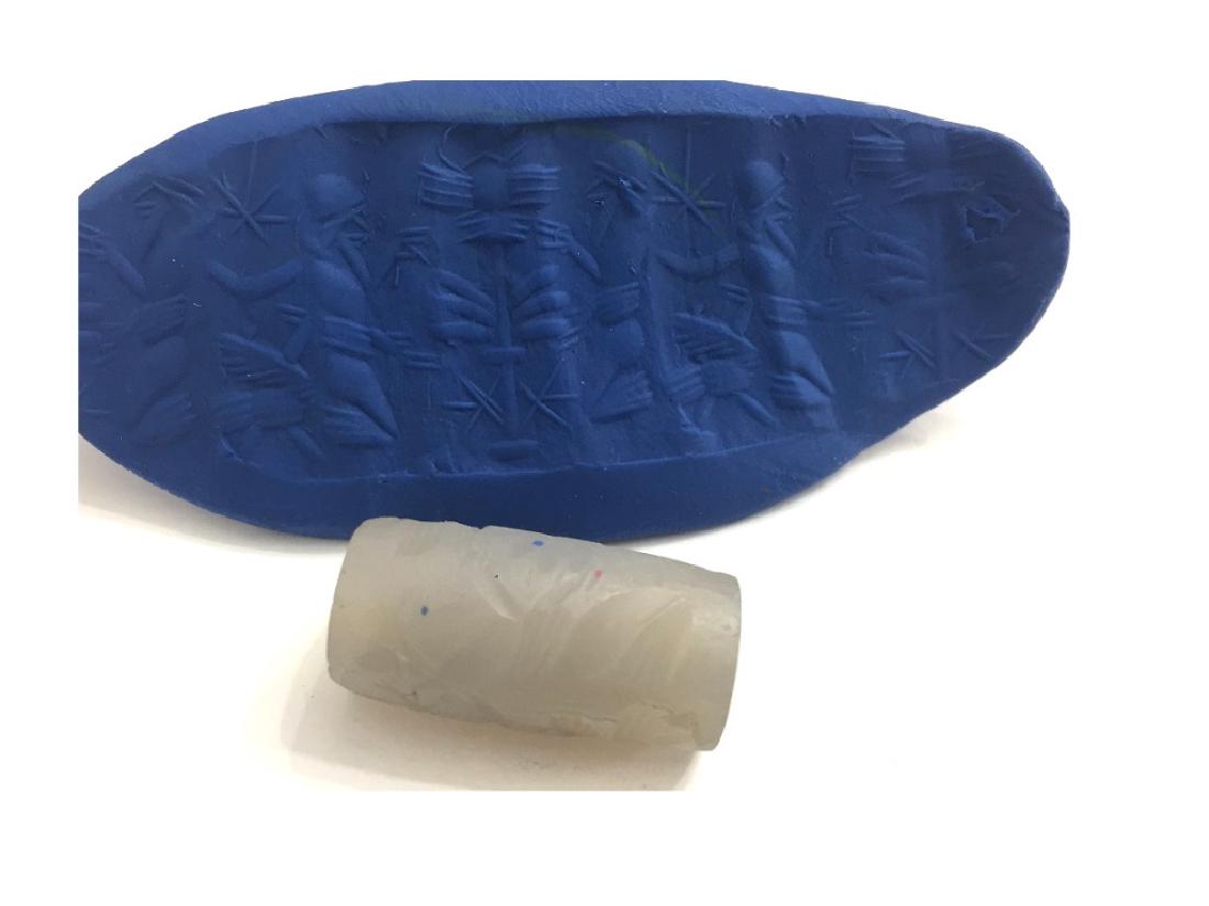 Ancient Near Eastern carved agate Cylinder seal (1 of 3)