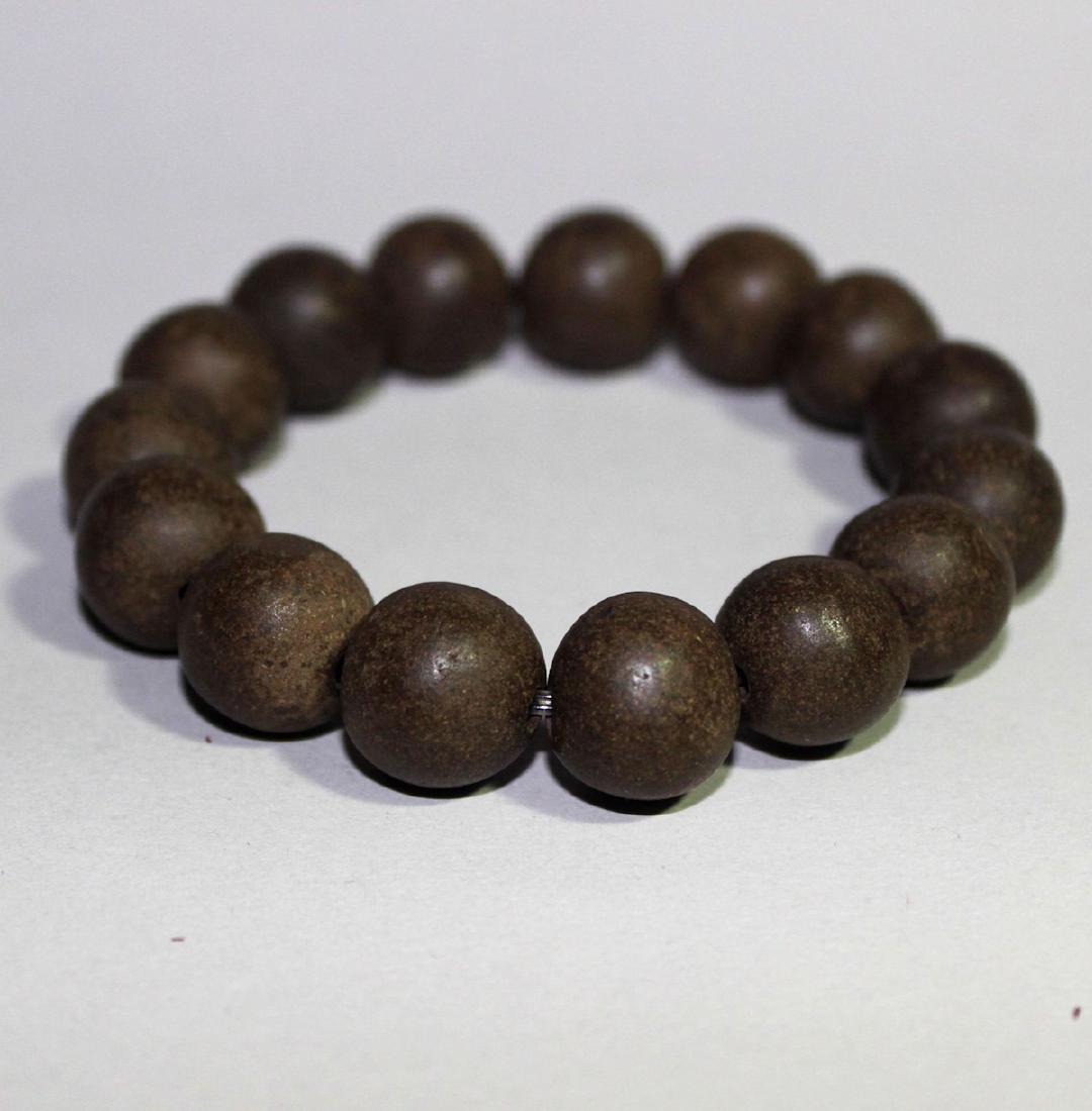 CHINESE CHENXIANG WOOD BEADS BRACELET