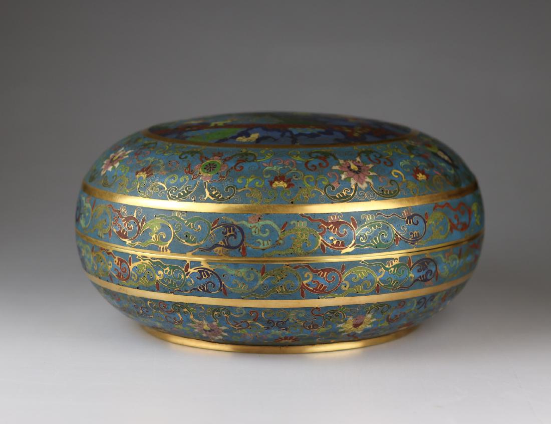 CHINESE CLOISONNE COVER BOX (1 of 10)