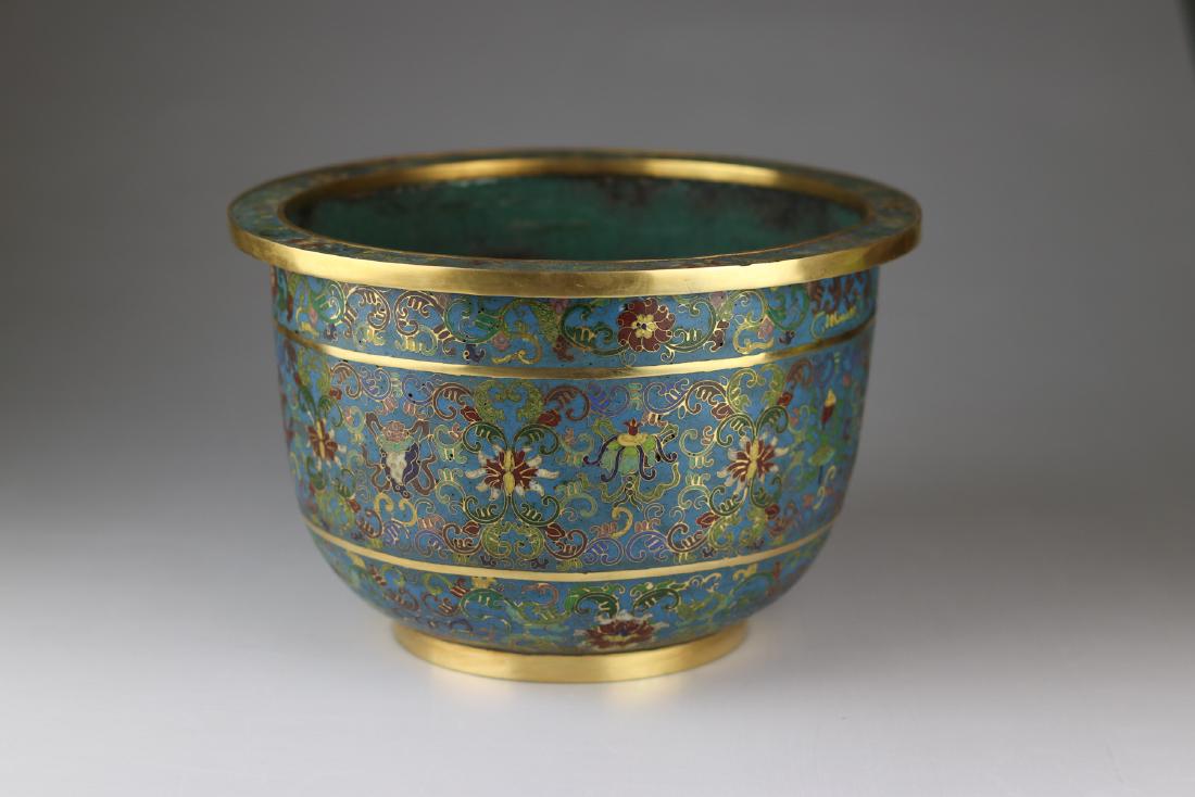 CHINESE CLOISONNE PLANTER'S POT (1 of 9)