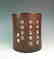 CHINESE HARDWOOD BRUSH POT WITH INLAID - 3