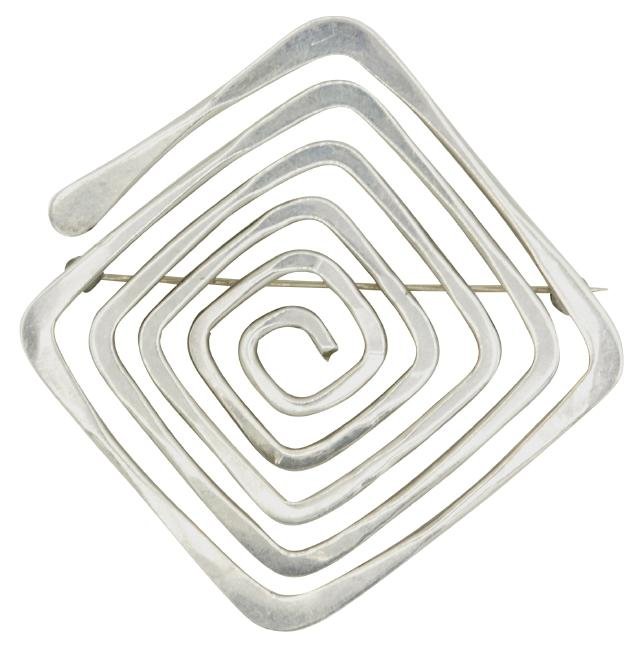 Ed Wiener pin: Ed Wiener pin New York, NY sterling silver impressed hallmarks 2.25"w