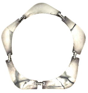 Paul Lobel  necklace: Paul LobelnecklaceNew York, NYsterling silverimpressed signature and hallmark15"l x 1.5"w