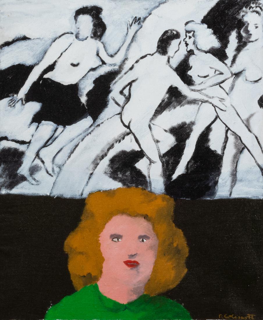 Robert Colescott Untitled: Robert Colescott (1925-2009)Untitled, c. 1975acrylic on canvassigned18 x 15 inchesframed