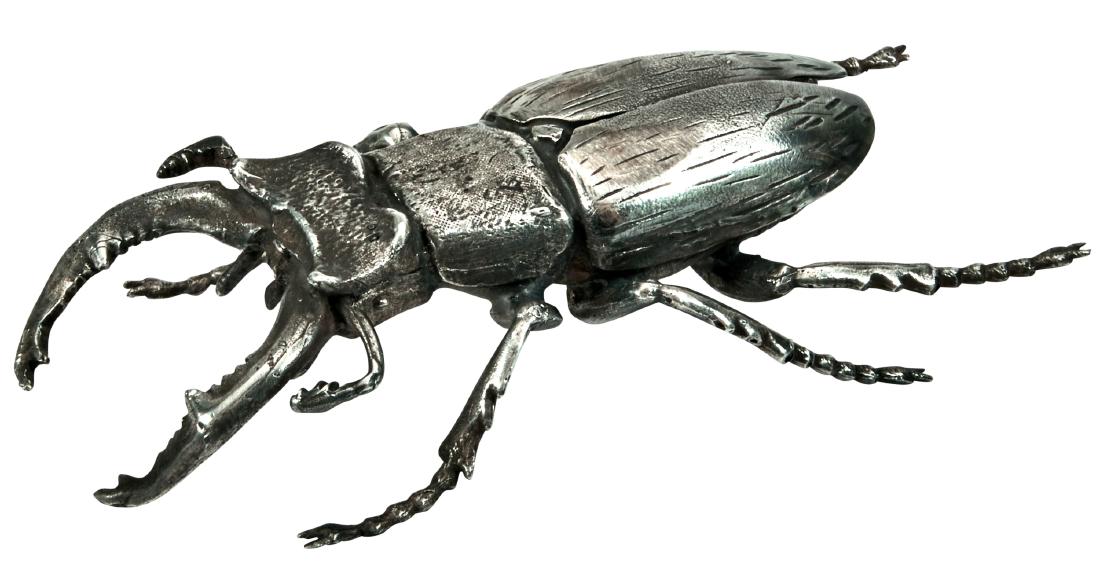 Mario Buccellati Beetle: Mario BuccellatiBeetleItalysterling silverimpressed marks1"h x 4"l x 2"w