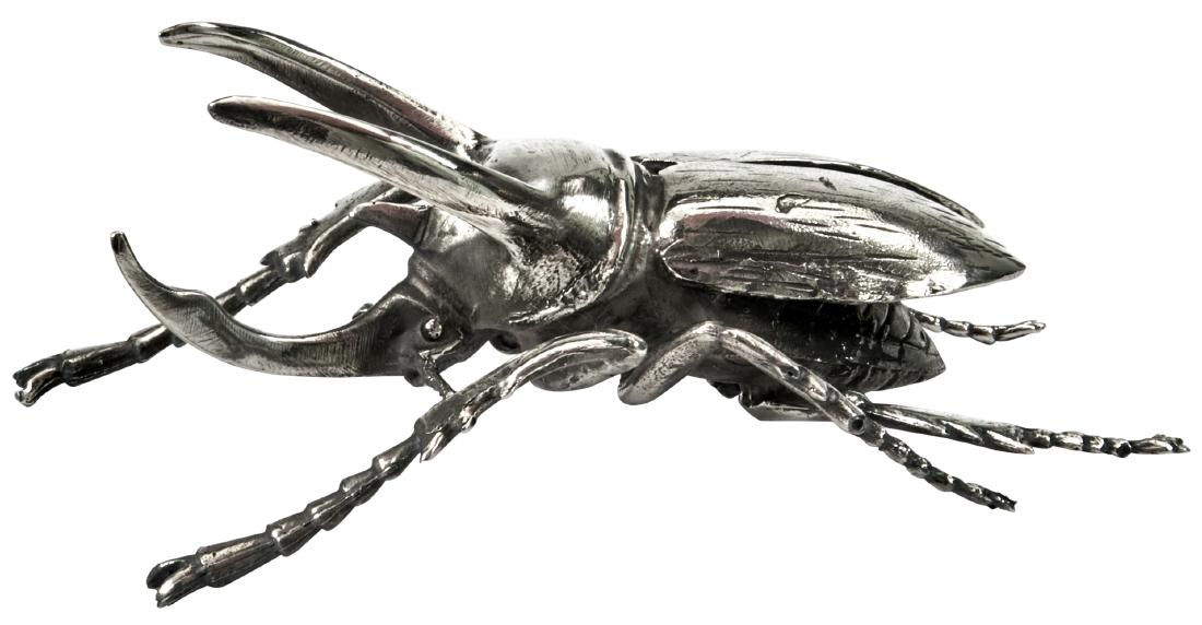 Mario Buccellati Beetle: Mario BuccellatiBeetle Italysterling silverimpressed marks2"h x 4"l x 2.5"w