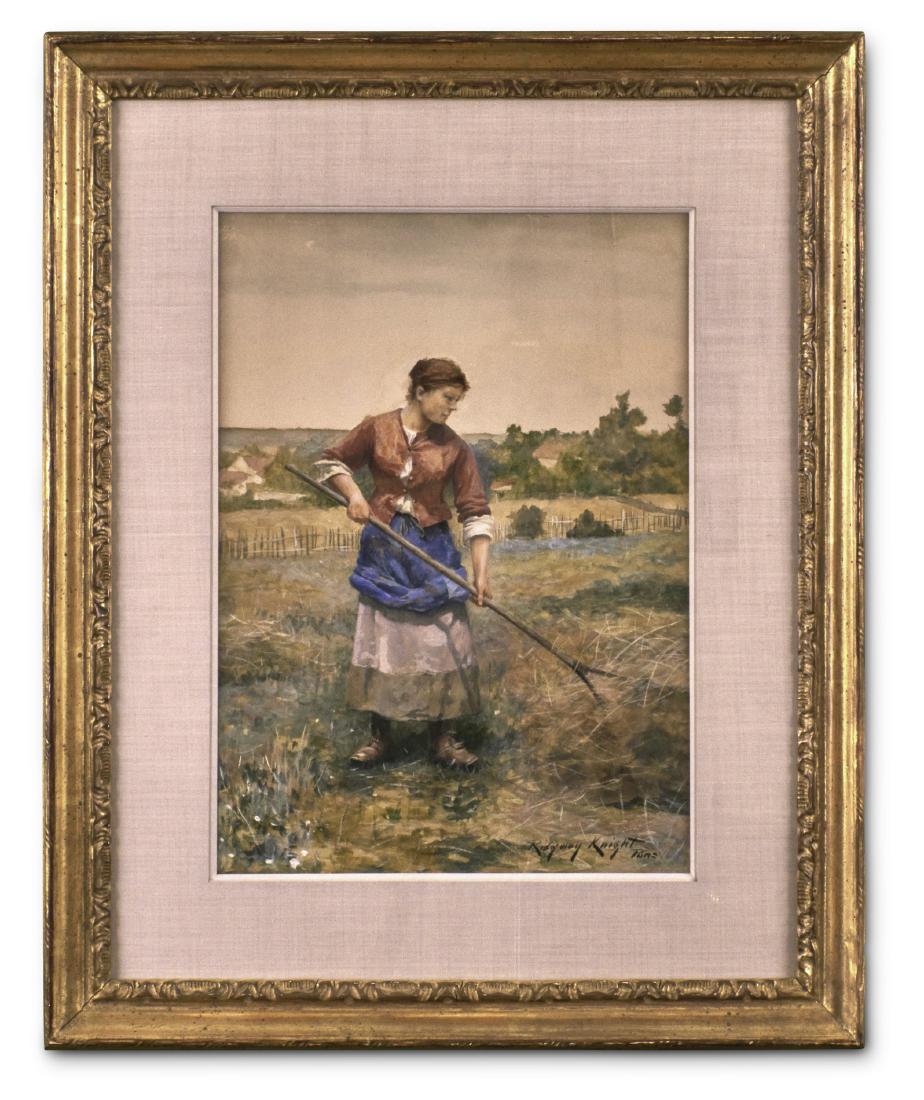 Daniel Ridgway Knight: Daniel Ridgway Knight(American, 1839-1924)watercolor on papersigned13.5"h x 10"woverall: 21"h x 17"w