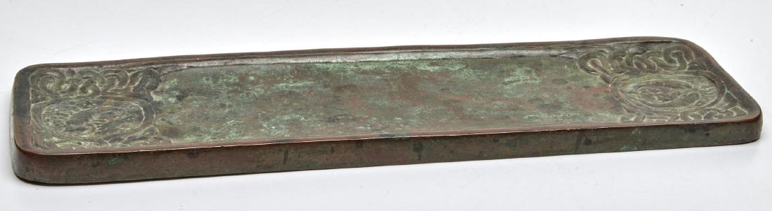 Tiffany Studios Zodiac desk tray: Tiffany Studios Zodiac desk tray New York, NY bronze impressed marks .25"h x 3"d x 10"w
