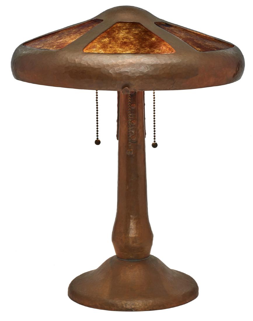 Dirk van Erp lamp: Dirk van ErplampSan Francisco, CAcopper, micaimpressed marks17.5"h x 14"dia