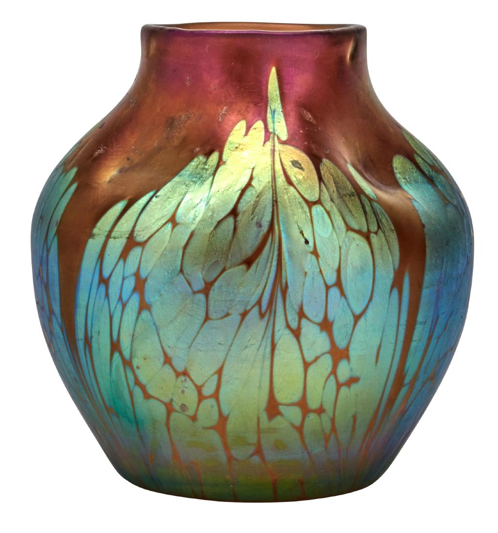 Loetz vase: LoetzvaseAustriairidescent glassunsigned4"h x 3.5"dia