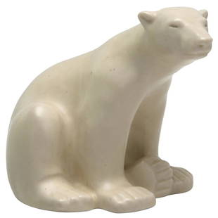 Rookwood Pottery polar bear: Rookwood Potterypolar bearCincinnati, OHglazed ceramicmarked4"h x 5.5"w