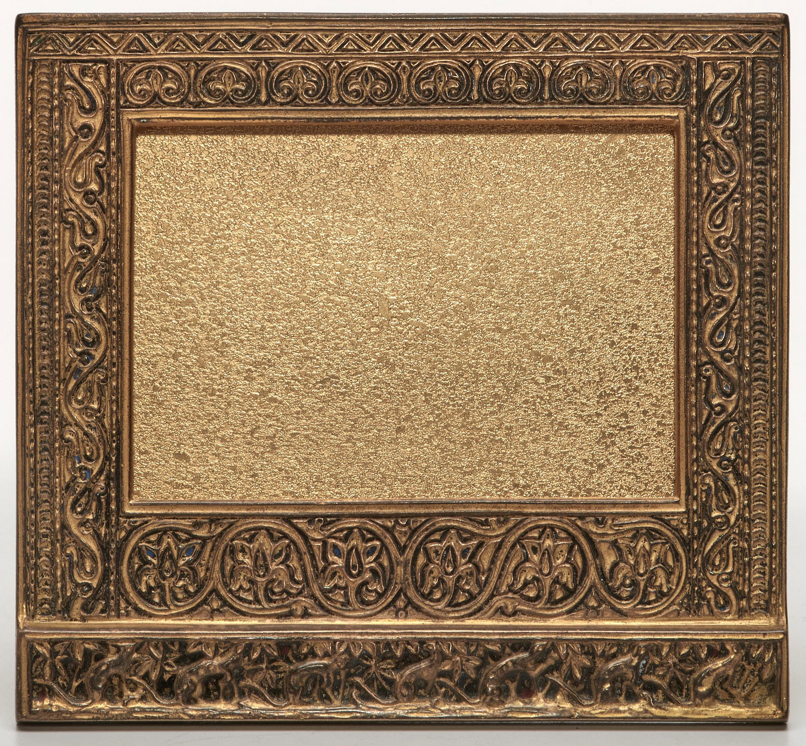 Tiffany Studios Venetian frame: Tiffany Studios Venetian frame New York, NY bronze impressed marks 6"h x 6.5"w