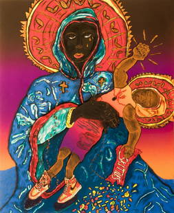 Margo Humphrey Black Madonna: Margo Humphrey (b. 1942)Black Madonna, 2012color lithographpencil signed, dated, and numbered 21/3027-1/2 x 22-1/2 inchesunframed