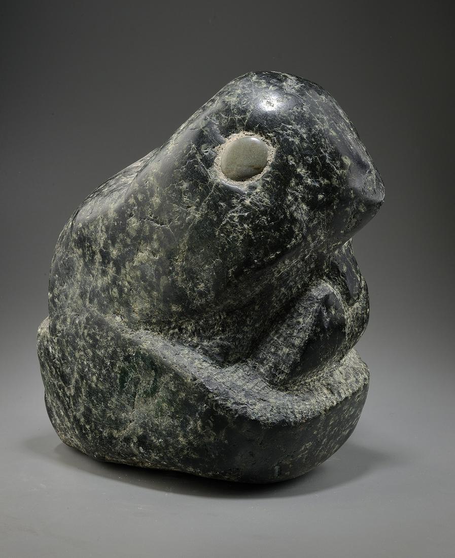 Sargent Johnson Untitled sculpture: Sargent Johnson (1888-1967) Untitled, c. 1955 carved stone (diorite) 8-1/4 x 9 x 6 inches "Shaped diorite rocks, which Sargent and his friends picked up on their visits to the Big Sur seashore, b