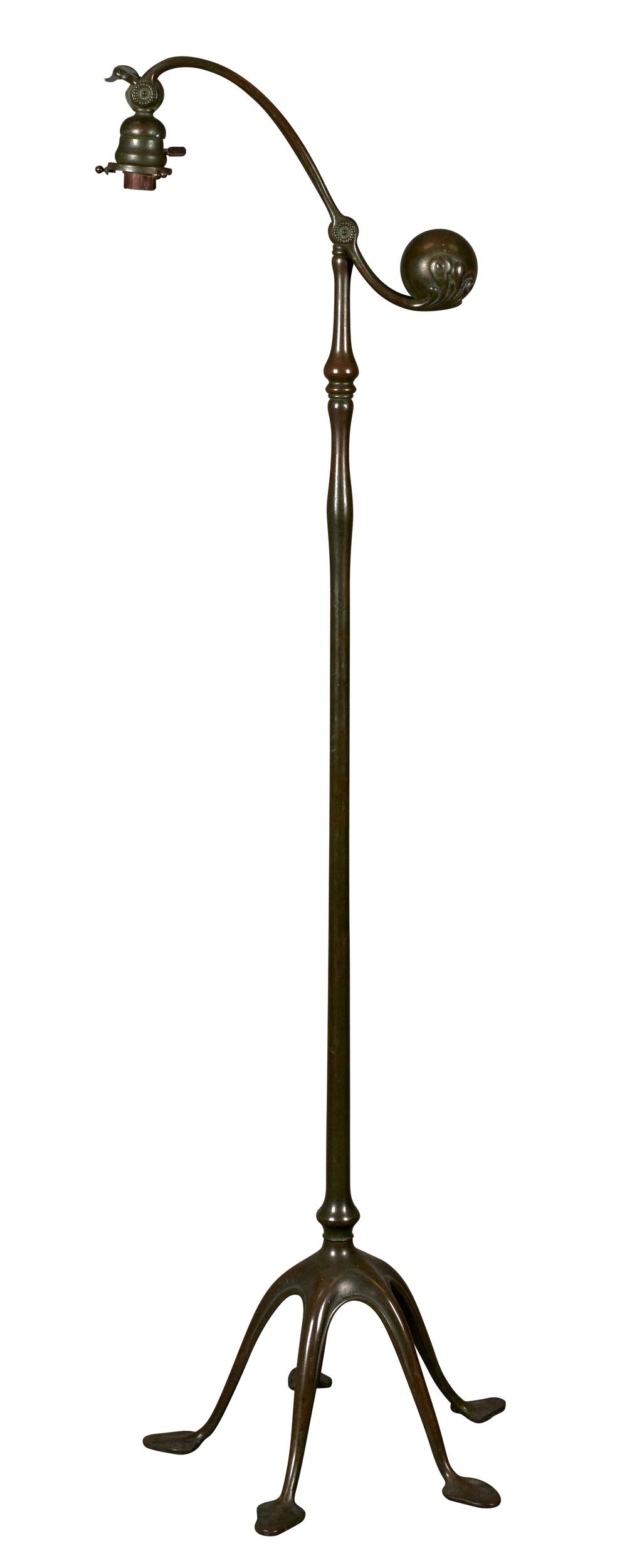 Tiffany Studios Counter Balance Floor Lamp: Tiffany Studios Counterbalance floor lamp New York, NY bronze impressed marks 54.5"h x 16"w
