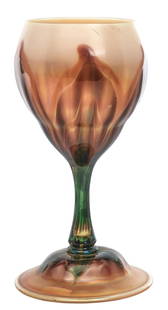 Louis Comfort Tiffany Floriform vase: Louis Comfort Tiffany Floriform vase New York, NY Favrile glass signed 8.75"h x 4.75"dia 