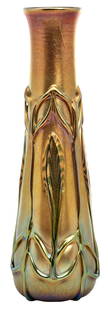 Louis Comfort Tiffany vase: Louis Comfort Tiffany vase New York, NY applied, Favrile glass signed 16.25"h x 5"dia