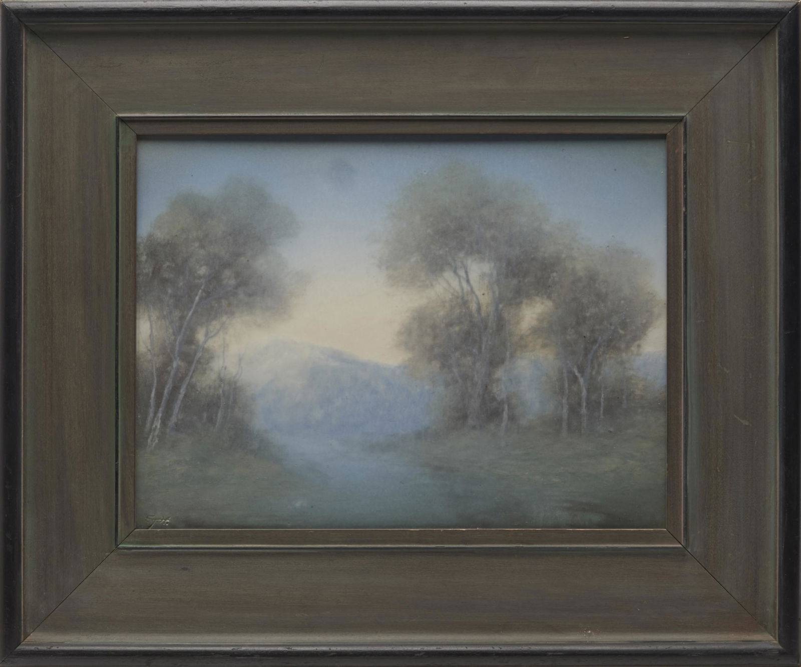 Rookwood Pottery by E.T. Hurley Scenic plaque: Rookwood Pottery by E.T. HurleyplaqueCincinnati, OH, 1922Vellum glazed ceramicartist signed, dated, titledoverall: 14.5"h x 17.5"w