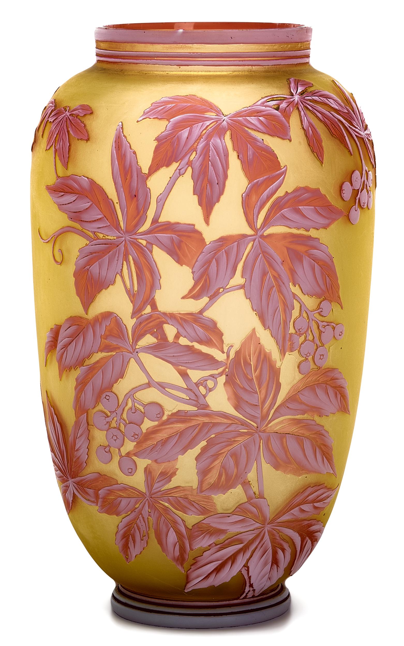 Thomas Webb & Sons vase: Thomas Webb & Sons vase Englandcameo glass7.75"h x 4.5"dia