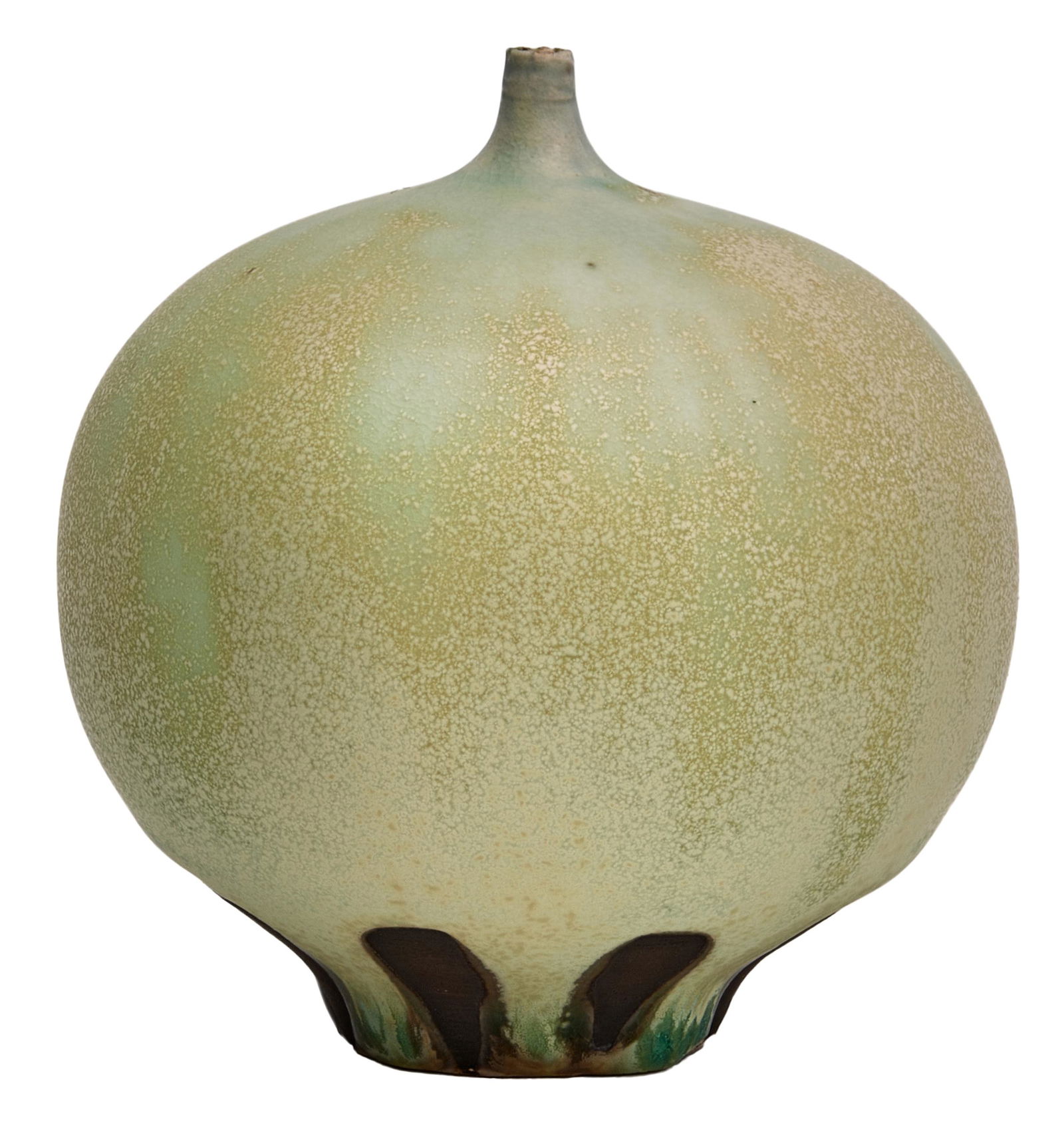 Rose Cabat vase: Rose CabatvaseTucson, AZglazed ceramic signed 3"h x 2.75"dia