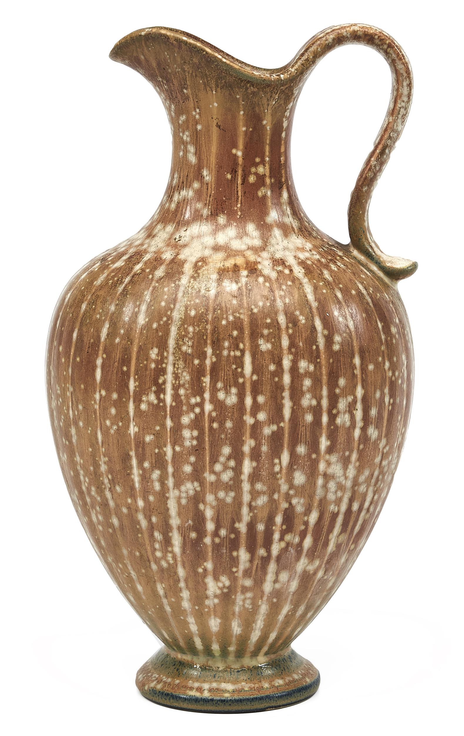 Rorstrand pitcher: Rorstrand pitcherSwedenglazed ceramicsigned11.5"h x 6.5"w