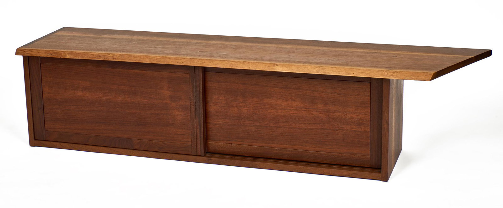 George Nakashima wall cabinet: George Nakashima wall cabinet New Hope, PA walnut 14.5"h x 49"l x 13.75"d 