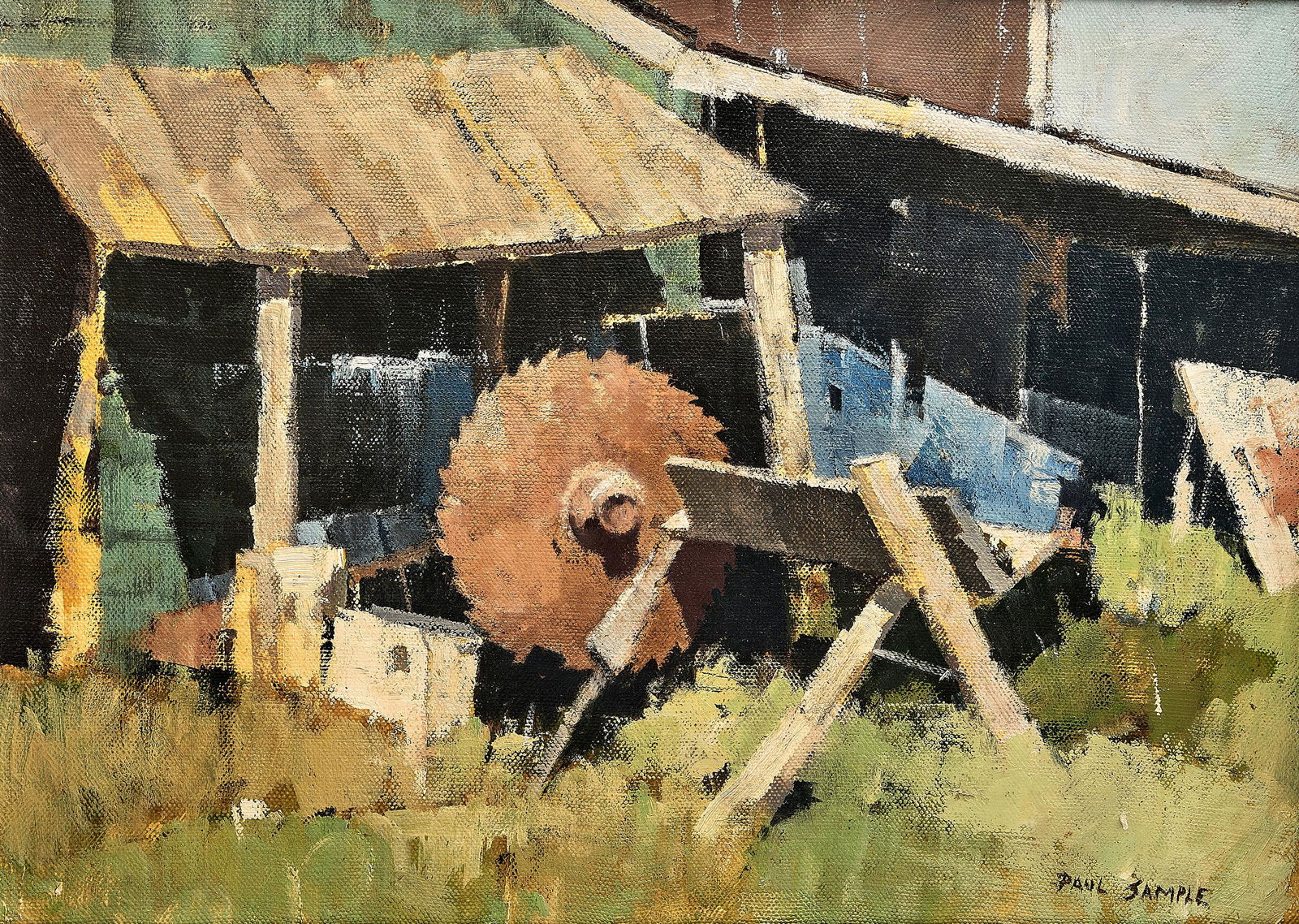 Paul Sample painting: Paul Samplepainting (American, 1896-1974)Beyond Repair oil on canvassigned image: 14.5"h x 20.5"w overall: 20.5"h x 27.5"w