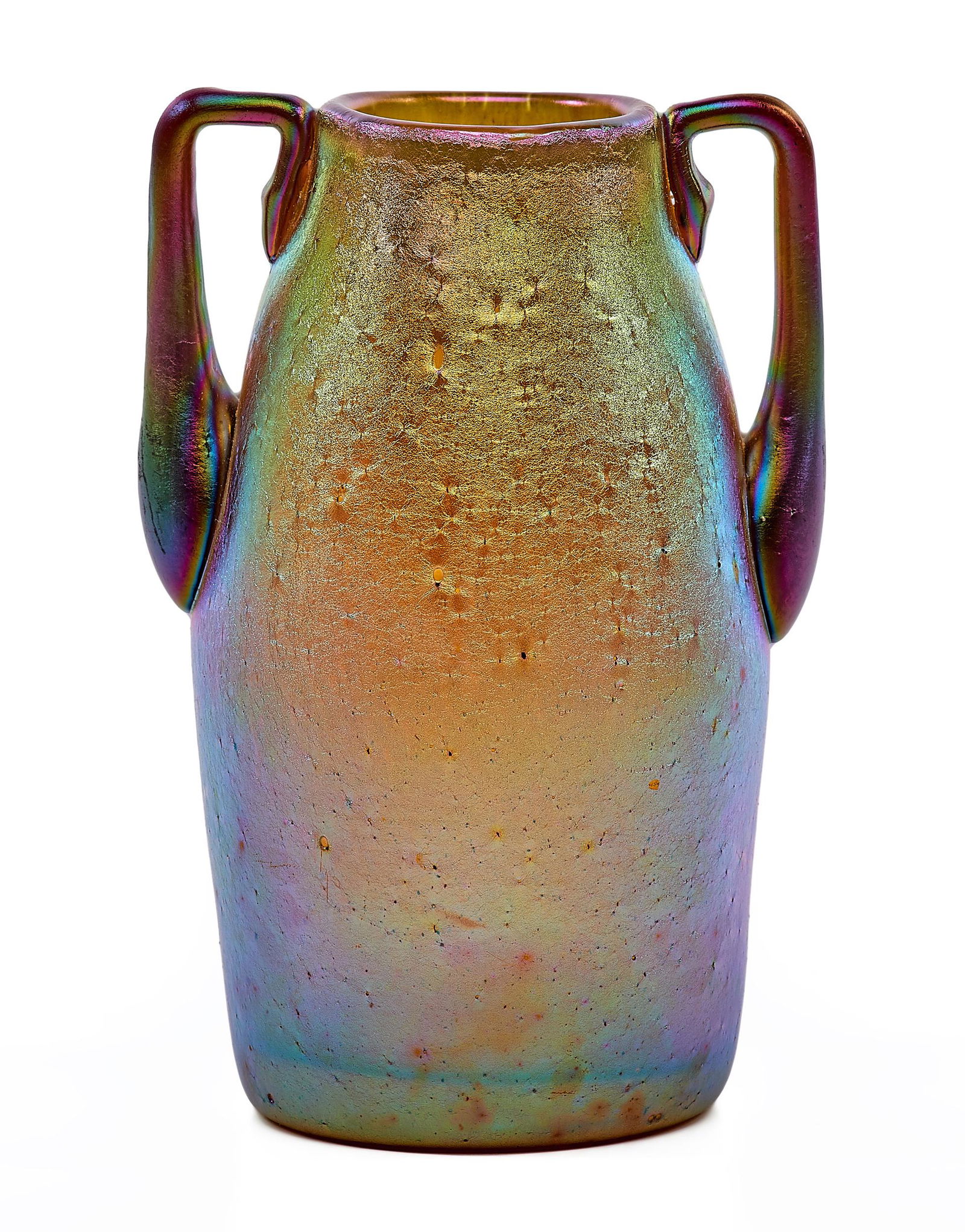 Loetz vase: LoetzSilberiris Candia vaseAustriaglassunmarked3.5"h x 2.25"w